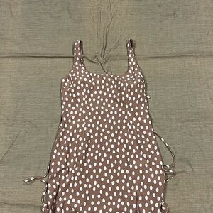 Tan /Brown Polka Dot Dress Abercrombie & Fitch